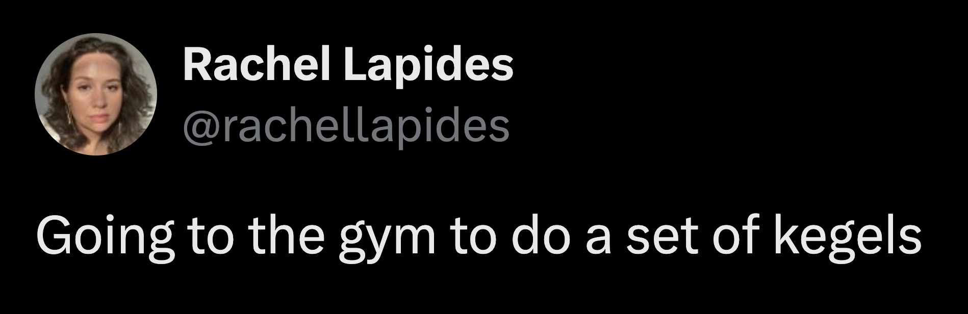 girl - Rachel Lapides Going to the gym to do a set of kegels